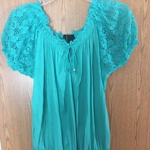 New Directions lace detail top